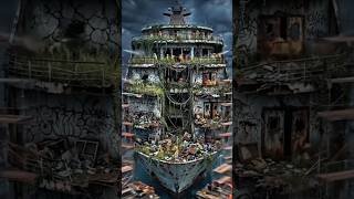 Abandoned Ghost Ship Lost in the Dark Ocean#short#transformationvedio