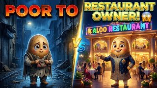 Poor Aloo Became a Restaurant Owner 😱🥔 | From Poverty to Success!