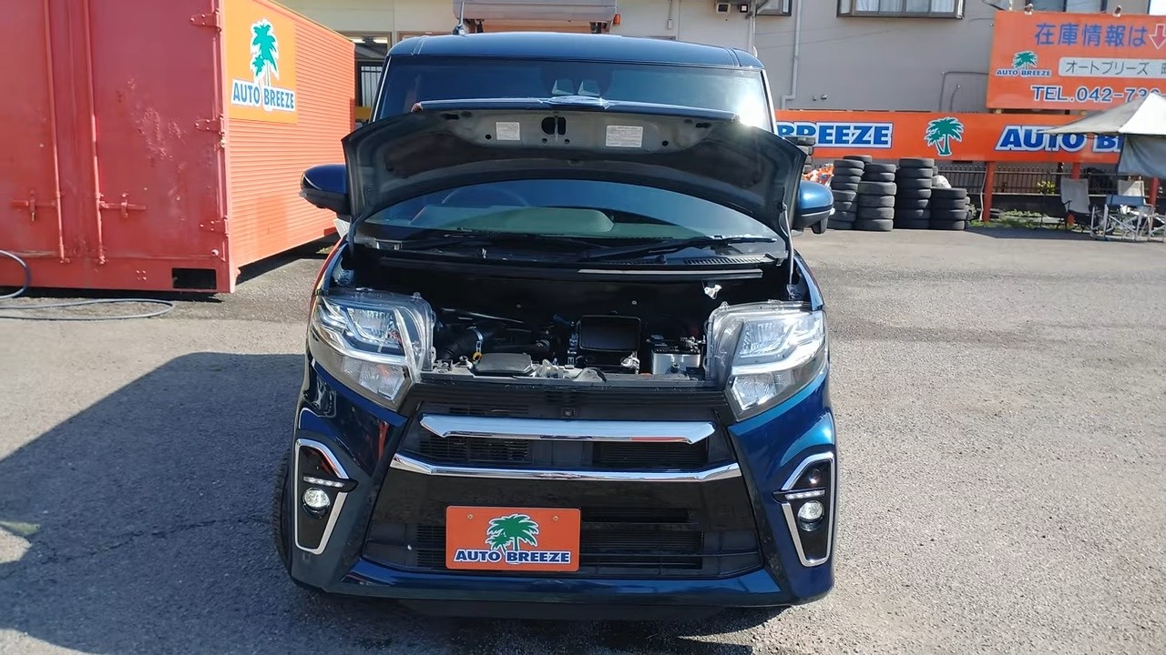 支払総額１１９万円　R３年式　タントカスタムRSターボ スタイルセレクション　レザーブルークリスタルシャイン　走行６３１５５㎞