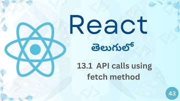 API Calls Using Fetch Method in React | React Full Course Telugu | TechZoom Media | TZM