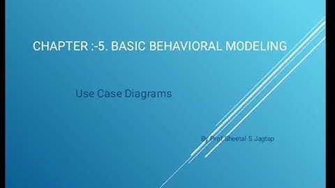 OOSE-Chaptet:-05 Basic Behaviour Modeling