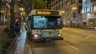 CTA Bus Ride N66 Chicago From Washington/State To Austin Terminal CTA New Flyer D40LF #1449 2007 News