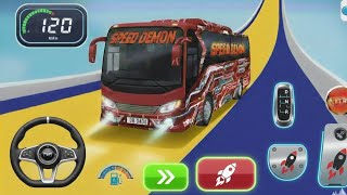 Crazy Bus Mega Ramp Impossible Racing - Bus Stunts Racing - Bus Simulator 3D -Android Gameplay screenshot 1