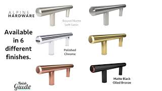 Alpine Hardware Premium Solid Euro Style Bar Handle Pull