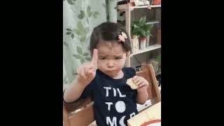 Little Girl Saying No By Finger Meme Template