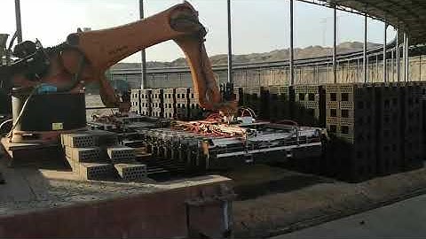 Clay brick stacking robot