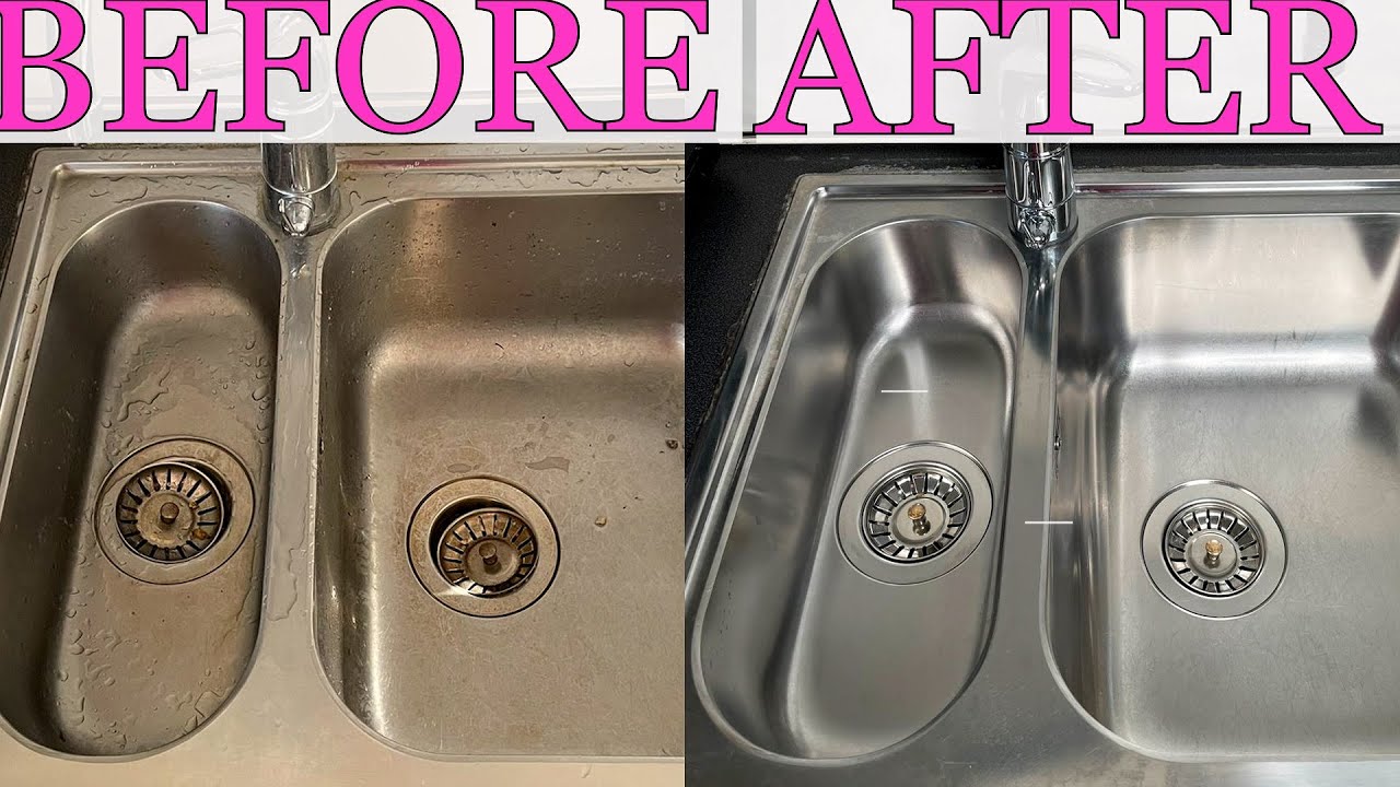 How to clean kitchen sink & faucet  PRO TIPS