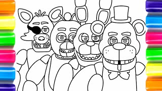 Calm Coloring 🎨 FNAF Animatronics Theme | Marker Sounds & Music screenshot 2