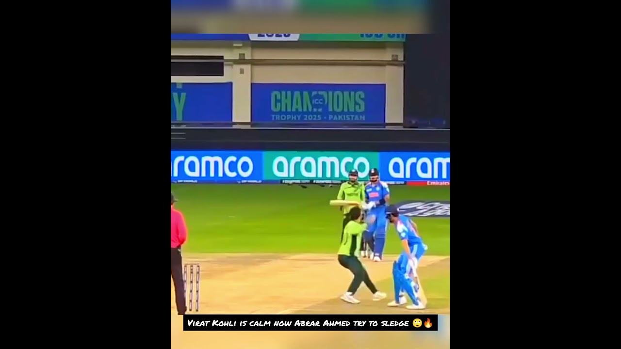 Virat Kohli is calm now Abrar Ahmed try to sledge