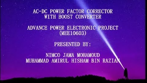 AC DC POWER FACTOR CORRECTION WITH BOOST CONVERTER (using SIMULINK).