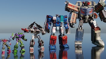Titan - Decepticon - Autobot - Combiner Transformer Size Comparison