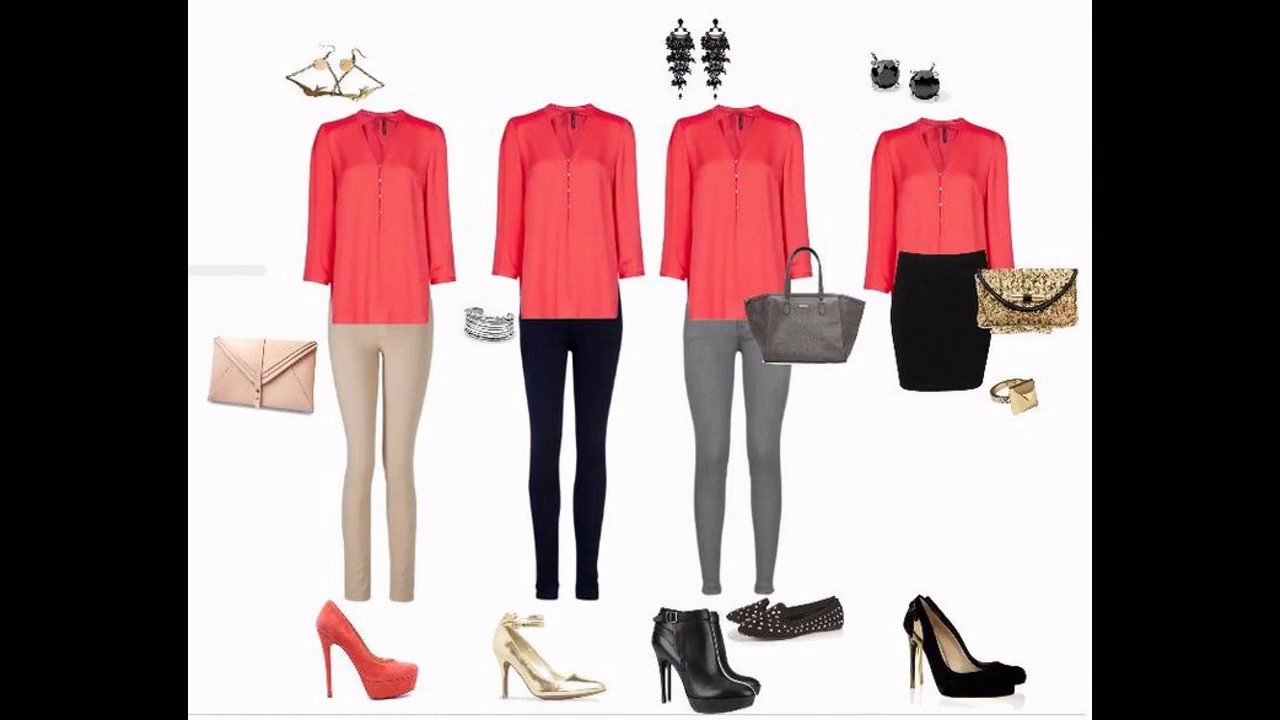 combinar una blusa roja - YouTube