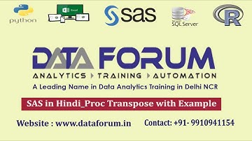 SAS - Proc Transpose with Example