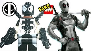 Fake Lego Deadpool Uncanny X-Force Black-White Version Custom Minifigure
