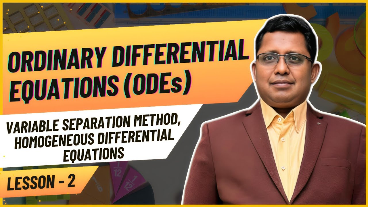 Variable Separation Method | Homogeneous Differential Equation | Prof ...