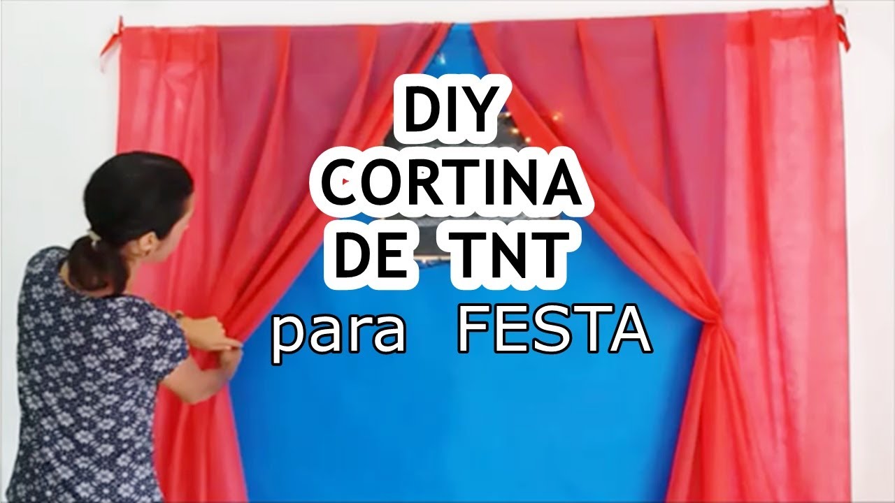 DIY CORTINA DE TNT PARA FESTA SEM COSTURA, Passo a Passo - YouTube