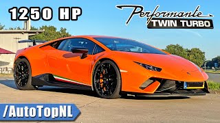 1250HP Lamborghini Huracan TWIN TURBO *358km/h* REVIEW on AUTOBAHN by AutoTopNL