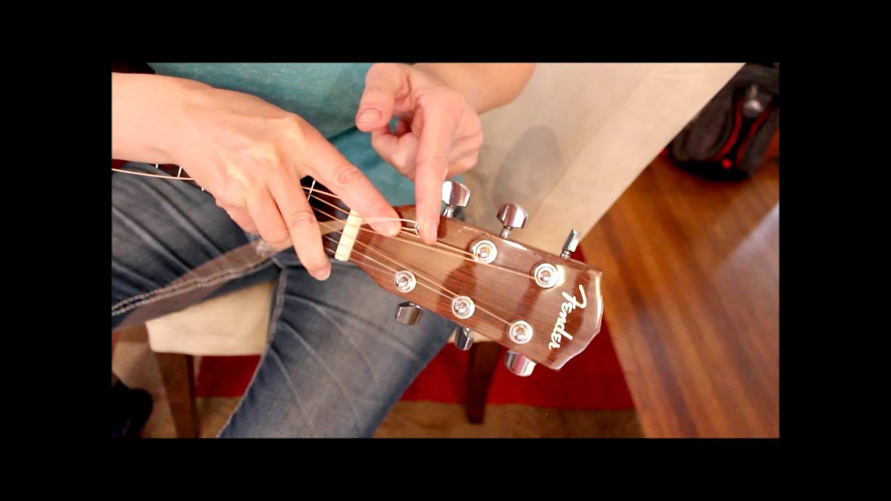 How to change acoustic guitar strings 1 of 2 YouTube