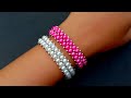 Classic Pearl Bracelet//How To Make//Beaded Jewelry// Useful & Easy