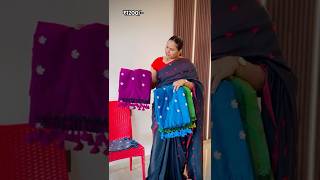 Mulcotton👌✨ with embroidary thread work sarees#sweetyvlogs5840 #keerthireddy #mulcottonsaree