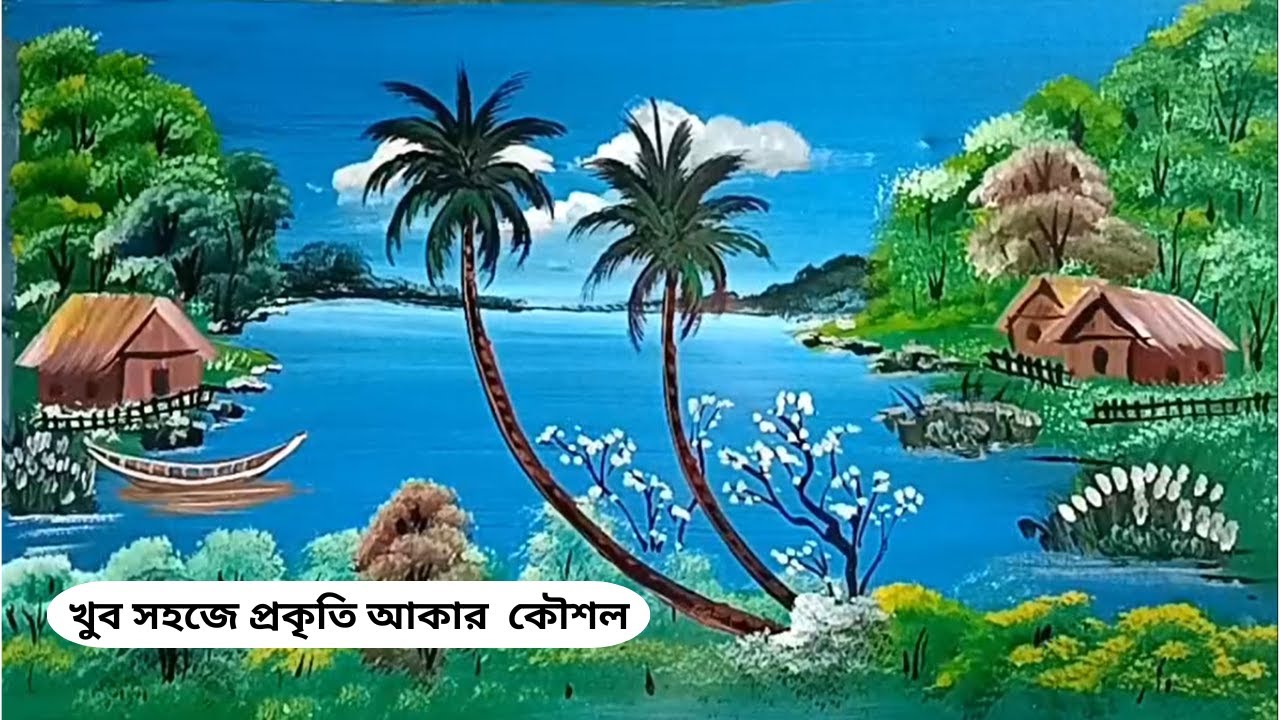 Why Your Village Painting Looks FLAT and How to Fix It. How to paint a river side village?