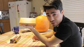 How to Carve a Pumpkin and Build a Light Base Window Display