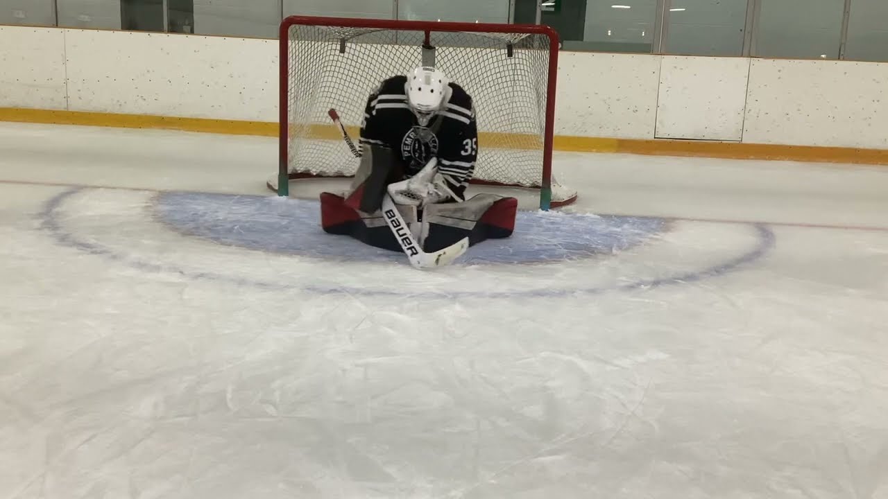 GOALTENDING DRILL - Transition edge work with progression