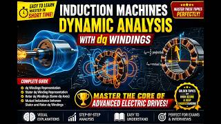 Induction Motor dq Model Explained | Stator & Rotor dq Windings | Mutual Inductance | Chapter 3-1