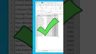 Learn how to use Year function in Microsoft Excel #shorts