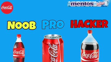 NOOB vs PRO vs HACKER - Coca Cola & Mentos (Drop and Explode)