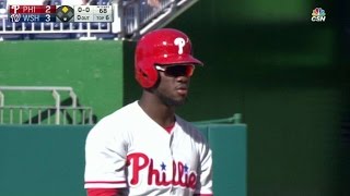 PHI@WSH: Herrera plates Morgan with a double in 6th