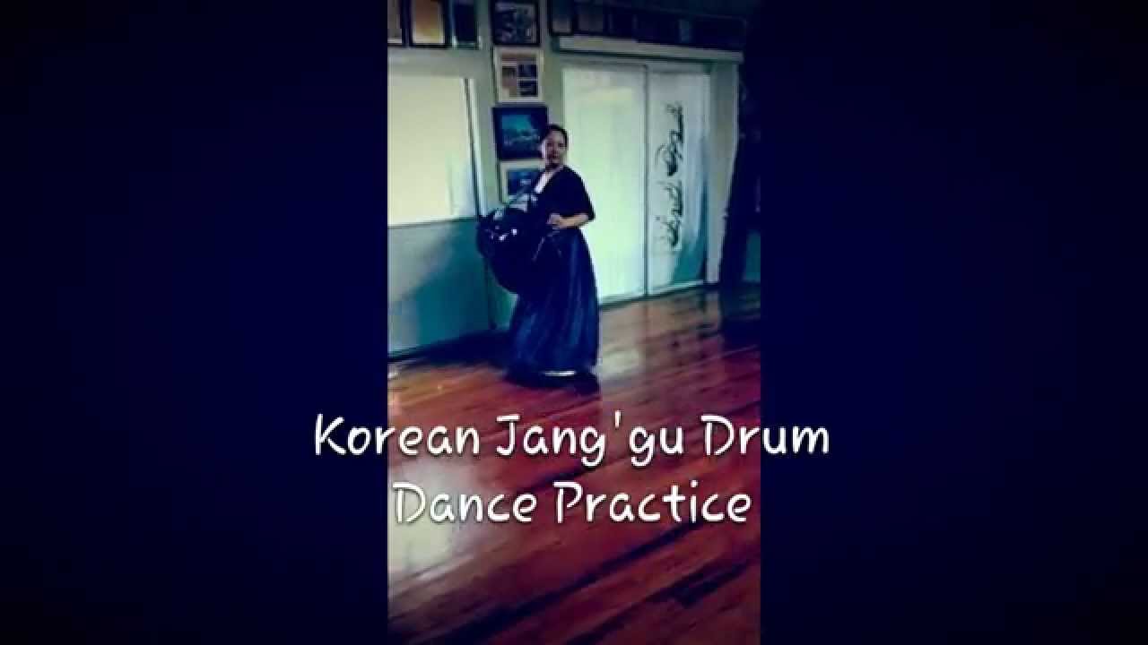 Traditional Korean Drum Dance Practice - Jang'gu