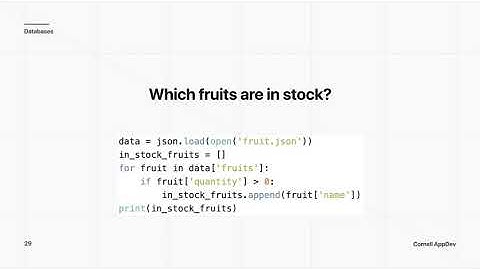 Intro to Backend Development: Lecture 2 - Databases