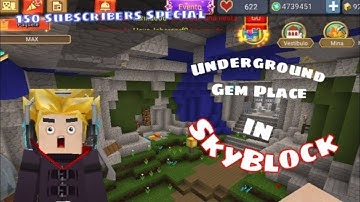 Custom SkyBlock Underground Gem Place - My Mining Area Tour #2! | Maxy BG