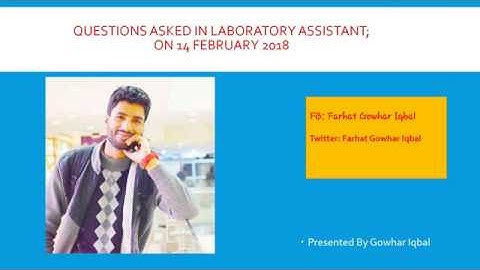 60 Questions asked in laboratory assistant by JKSSB on 14th February 2018