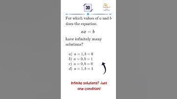 When Does ax = b Have Infinite Solutions? | SAT Math Trick
