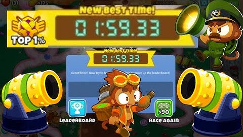 BTD6 Race Strategy 1:59 TOP 1% Strategy (No Pain No Gain)