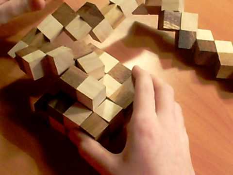 How a 4X4X4 snake cube - YouTube