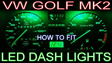How to Install LED Dash Lights. Fit Speedo/Instrument Panel LEDs Replace Dashboard Bulbs VW Golf Mk2