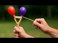 DIY Balloon Slingshot | Powerful Toy to Shoot Bottles