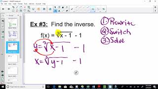 Inverse Functions - Math 3 (3-5-19)