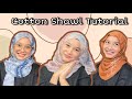 Cotton shawl tutorial for glasses ( 5 Styles ) | Style shawl AWEK TIKTOK