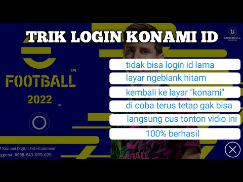 CARA LOGIN KONAMI ID LAMA KE EFOOTBALL 2022 ( login konami id old eFootball 2022 )