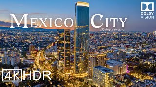 Mexico City, CDMX, Mexico at Night in 4K ULTRA HD HDR 60 FPS Dolby Vision™ Drone Video