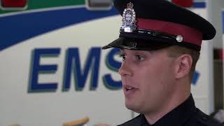 Paramedics reunite with baby boy they saved at birth
