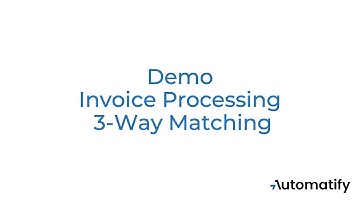 Demo Invoice Processing 3-Way Matching