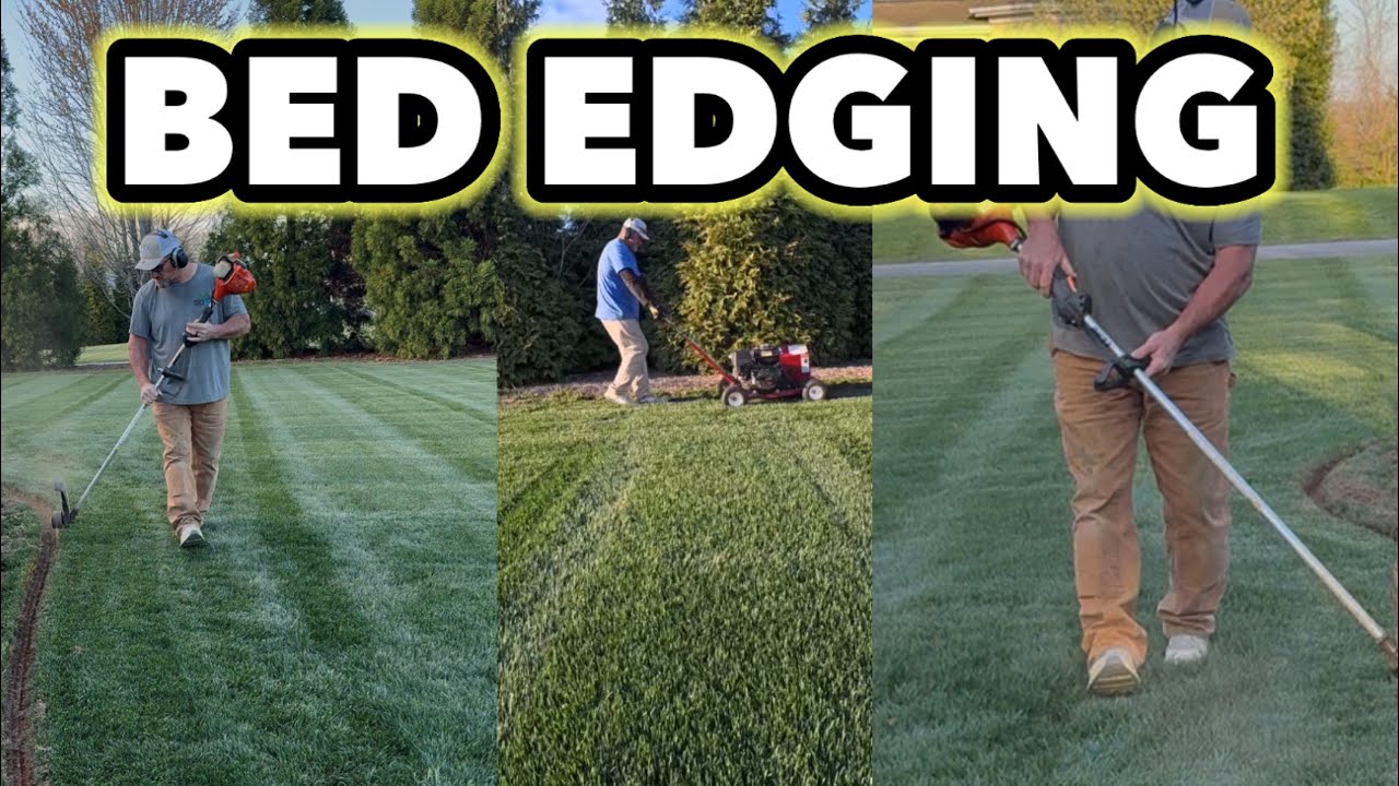 How To Prep Your Landscape For Edging and How To Do Bed Edging - YouTube