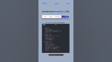 Breadcrumb Navigation with CSS 🍞 | Sleek & Responsive Menu Bar | MZCode01 #cssnavigationbar #css