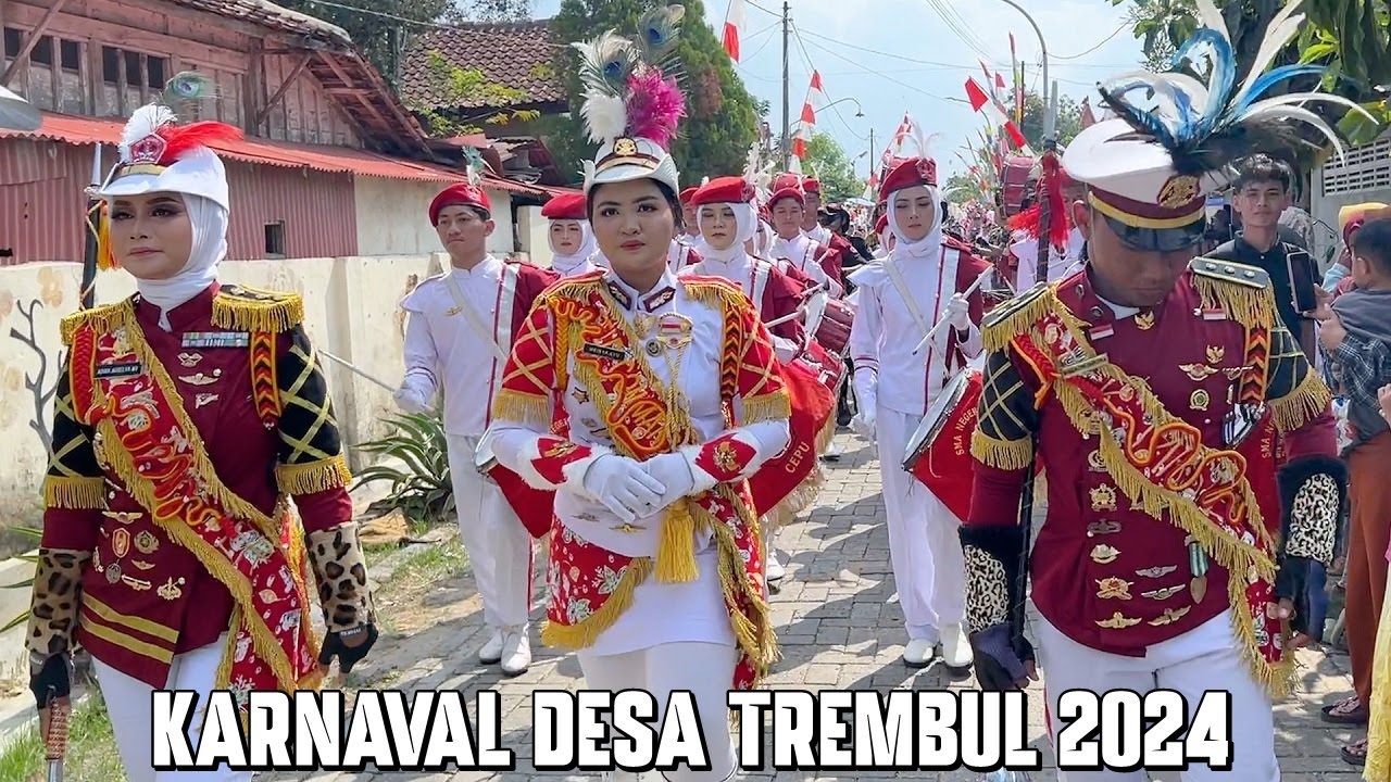 KEREN !! AKSI DRUMBAND SMAN 1 CEPU - KARNAVAL DESA TREMBUL 2024