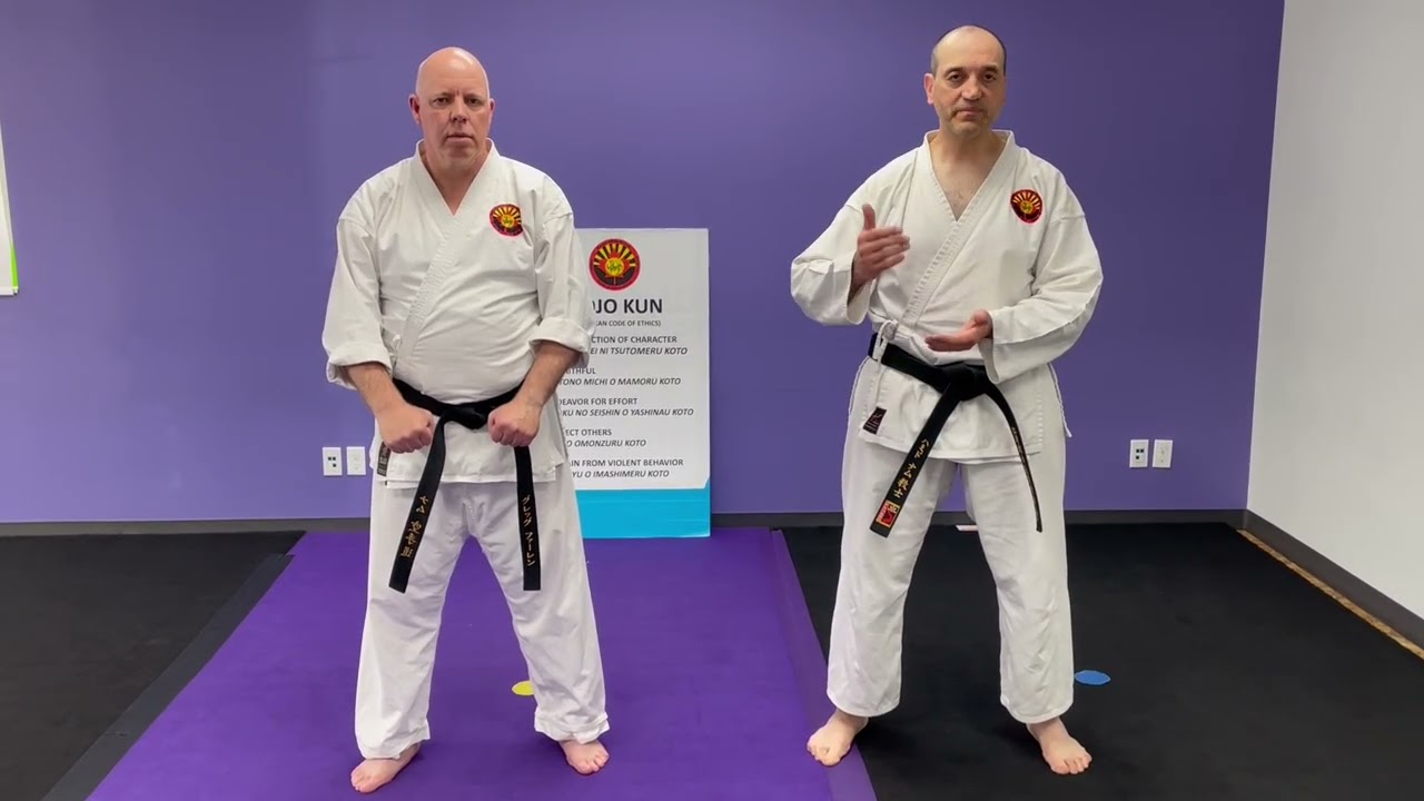 #357: How to take a stand up attack to the floor using Karate kicks.